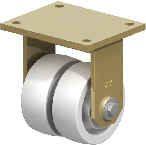Blickle Doppel-Bockrolle BSD-SPO 127K in Weiß und Multicolour mit Stahlgehäuse und 125 mm Rad-Durchmesser für eine Tragfähigkeit von bis zu 1350 kg - Bild 1