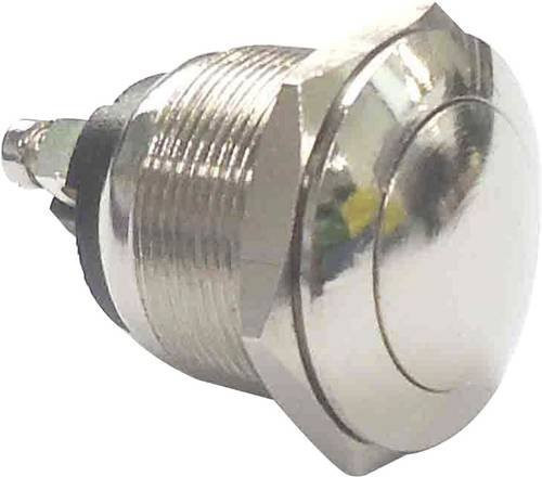 TRU COMPONENTS PBS-28B Vandalismusgeschützter Drucktaster in Silber, 1 x Aus/(Ein) tastend, 250 V/AC 2A - Bild 1
