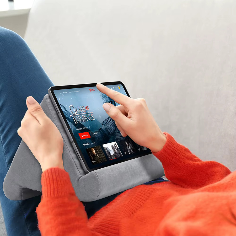 DANYCASE Multifunktions Tablet Ständer mit Schwamm Kissen in Grau für iPad, Xiaomi, Samsung und Huawei Tab - Bild 4