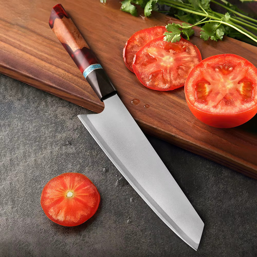 TUEWHO Kiritsuke-Kochmesser aus 440C-Verbundstahl mit Holzgriff, 8 Zoll (20,32 cm) professionelles japanisches Küchenmesser für Fleisch und Gemüse - Bild 3