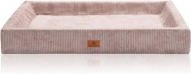 Knuffelwuff Hundebett Santiago Orthopädisch aus Cord in Rosa mit abnehmbarem Bezug und rutschfester Unterseite, B/T: 85 x 65 cm - Bild 1