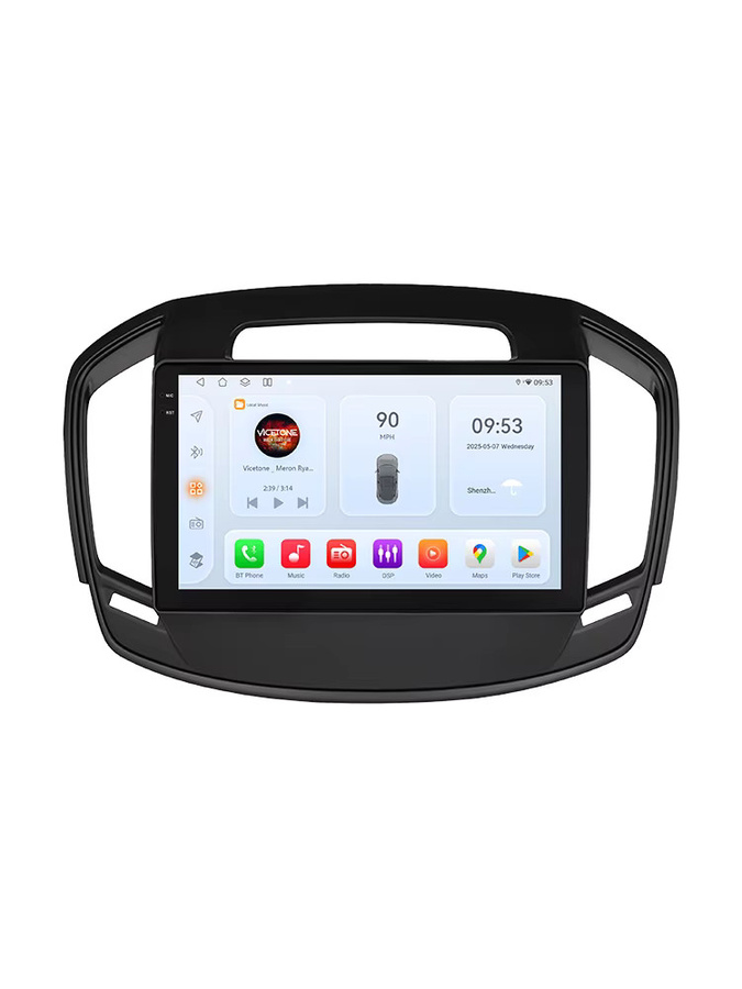 OSSURET 9 Zoll 2DIN Android 14 Autoradio mit Carplay und GPS für Buick Regal und Opel Insignia, Schwarz - Bild 4