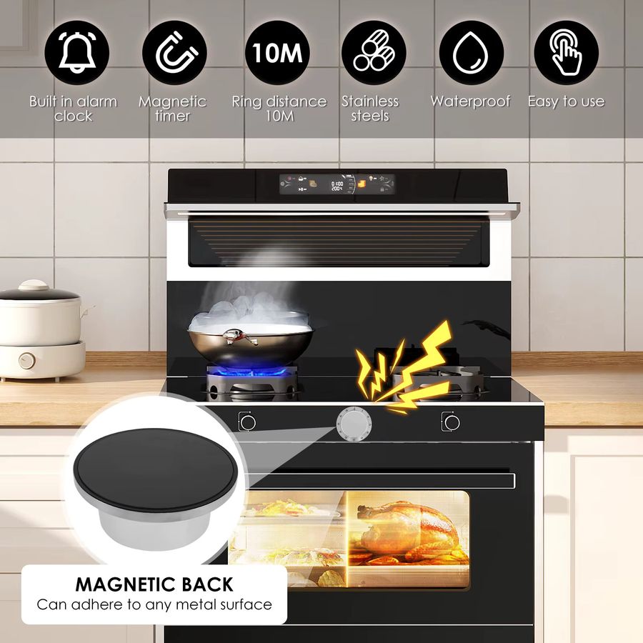 Digitaler Magnetischer Küchentimer aus Edelstahl von Willstar als Stoppuhr für Küche, Dusche und Studium - Bild 3