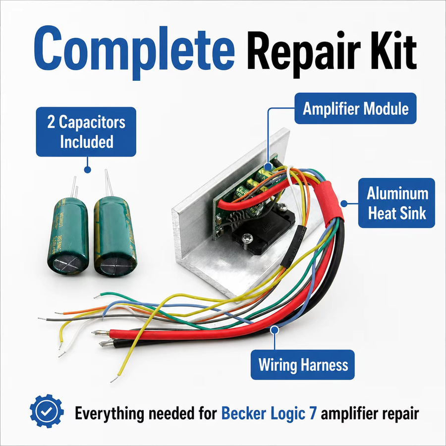 Becker Logic 7 Top HIFI DSP Verstärker Reparatur-Kit 100W mit TDA7530 für BMW 7er Serie E65 E66 E67 E68 745i 750i 760i Bass Subwoofer - Bild 2