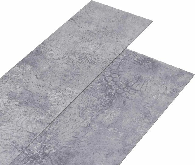 vidaXL Bodenplanken aus PVC in Grau, 18 Stück, 5,26 m² mit Selbstklebefläche - Bild 1