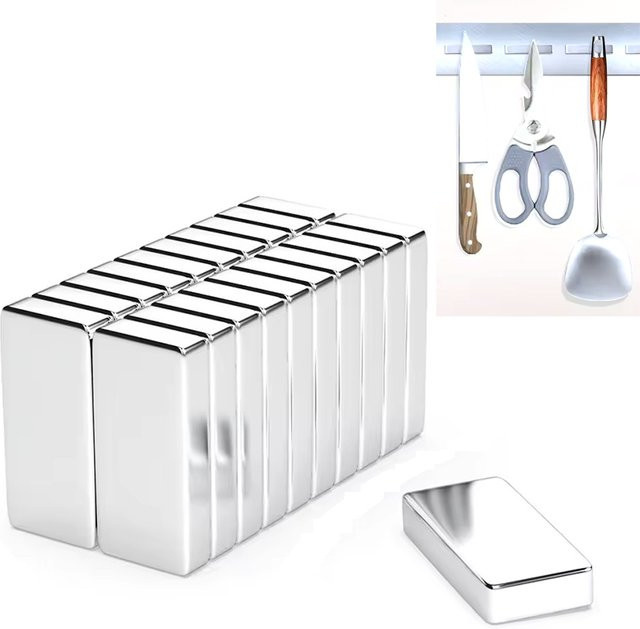 Mognot Magnetblock mit quadratischem Haken für Kühlschrank, Whiteboard und Büro, B/T/H: 19 x 5 x 4 cm - Bild 1