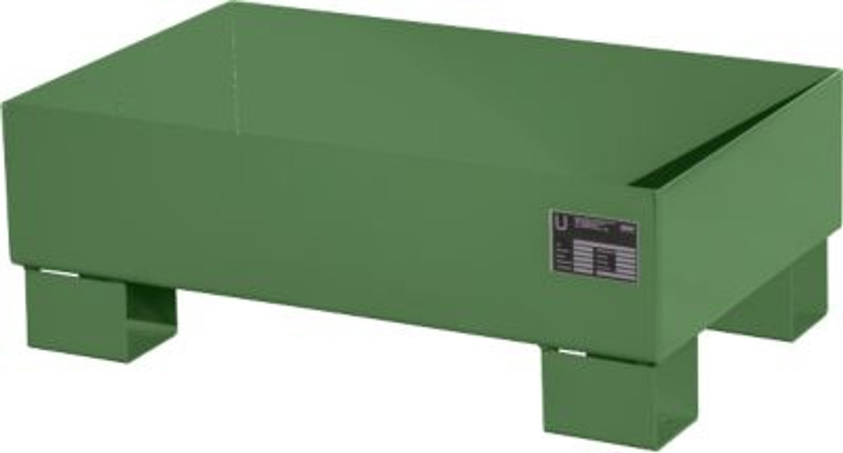 Bauer Südlohn Auffangwanne AW 60-1 aus Stahl, Resedagrün, B: 50,0 cm, T: 28,0 cm, H: 28,0 cm - Bild 2