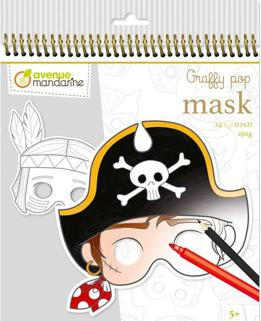 Avenue Mandarine Graffy Pop Maskenmalbuch Jungen ab 5 Jahren - Bild 1
