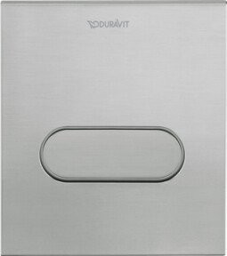 Duravit Betätigungsplatte DuraSystem in Silber gebürsteter Stahl, B: 13,1 cm, H: 15,0 cm - Bild 1