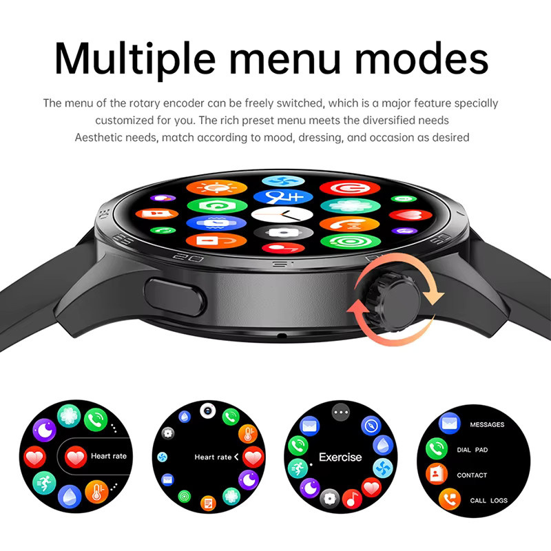 Jooeniok Smartwatch, GPS, NFC, Bluetooth, Schwarz, Herren - Bild 3