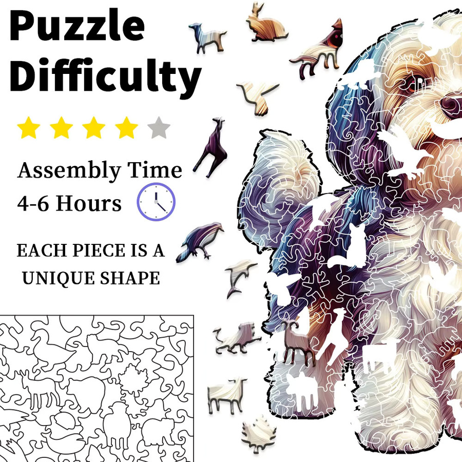 Supretty Shih Tzu-Hunde-Holzpuzzle, Holzpuzzle, Tiere - Bild 3