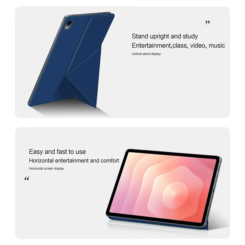 Smart Fold Book Cover magnetische Tablet-Hülle für Samsung Galaxy Tab S11 Ultra 14,6 Zoll, S10 Lite Fe 11 Zoll Plus und 13,1 Zoll in Blau und Lila - Bild 2