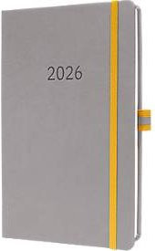 Wochenkalender Sigel Linescape 2026 DE L2604, A5, 176 Seiten, 53 Wochen, 2 Seiten pro Woche, hellgrau-gelb - Bild 1