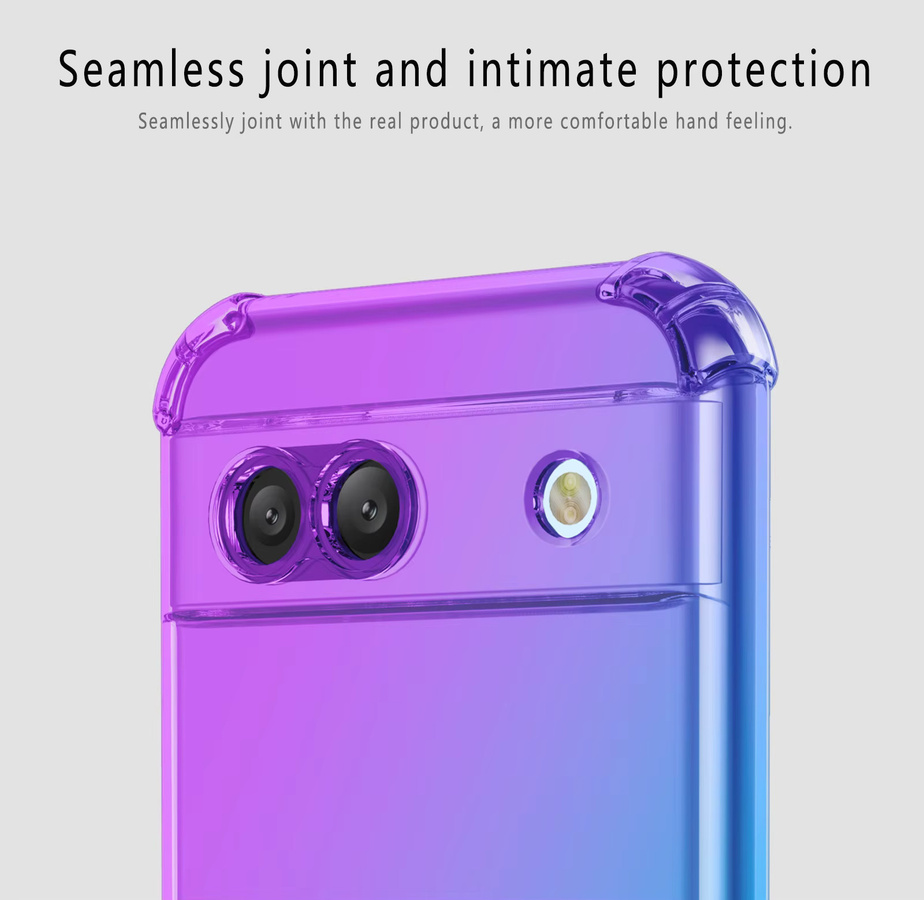 Stoßfeste TPU-Schutzhülle mit Farbverlauf für Google Pixel 10 9 Pro XL 8 Pro 7 Pro 6 Pro und weitere Modelle, Farbe: transparent - Bild 2
