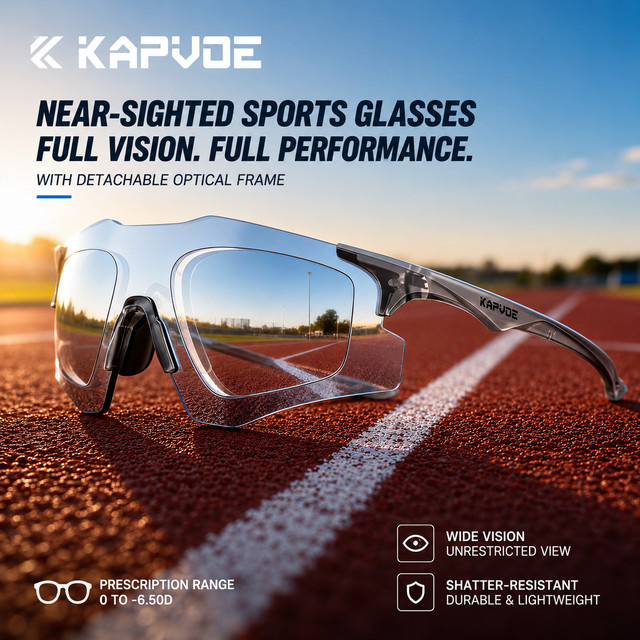 Kapvoe Sportsonnenbrille, Vollrand, Kunststoff, Unisex - Bild 1