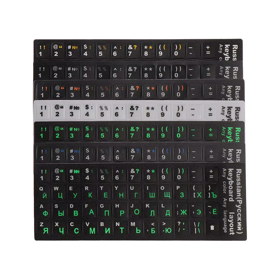 Wasserdichte Tastatur Aufkleber für Notebooks mit russischen Buchstaben in Schwarz Mattiert - Bild 7