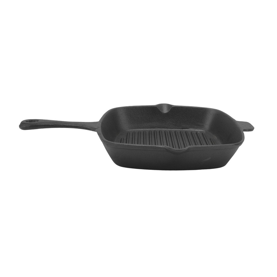 Aimo Gusseisen Grillpfanne mit Antihaftbeschichtung in Schwarz für Fleisch, Fisch, Steak und Gemüse - Bild 2
