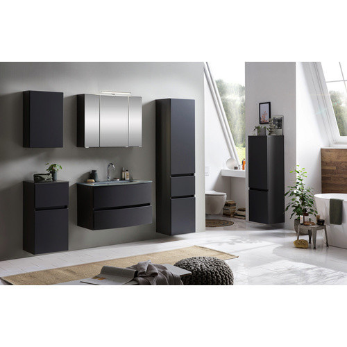 HELD MÖBEL Waschtisch-Set KOPENHAGEN in Grau, 8-teilig, modern und wandmontiert, B/H/T: 180 x 40 x 35 cm - Bild 3