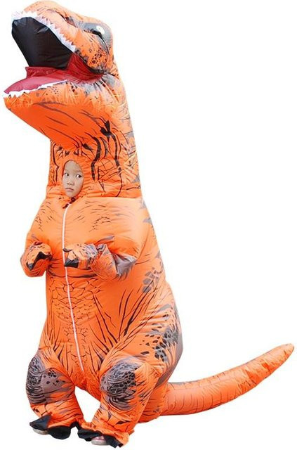 ElmCove T-Rex-Dinosaurierkostüm, aufblasbar, orange - Bild 1