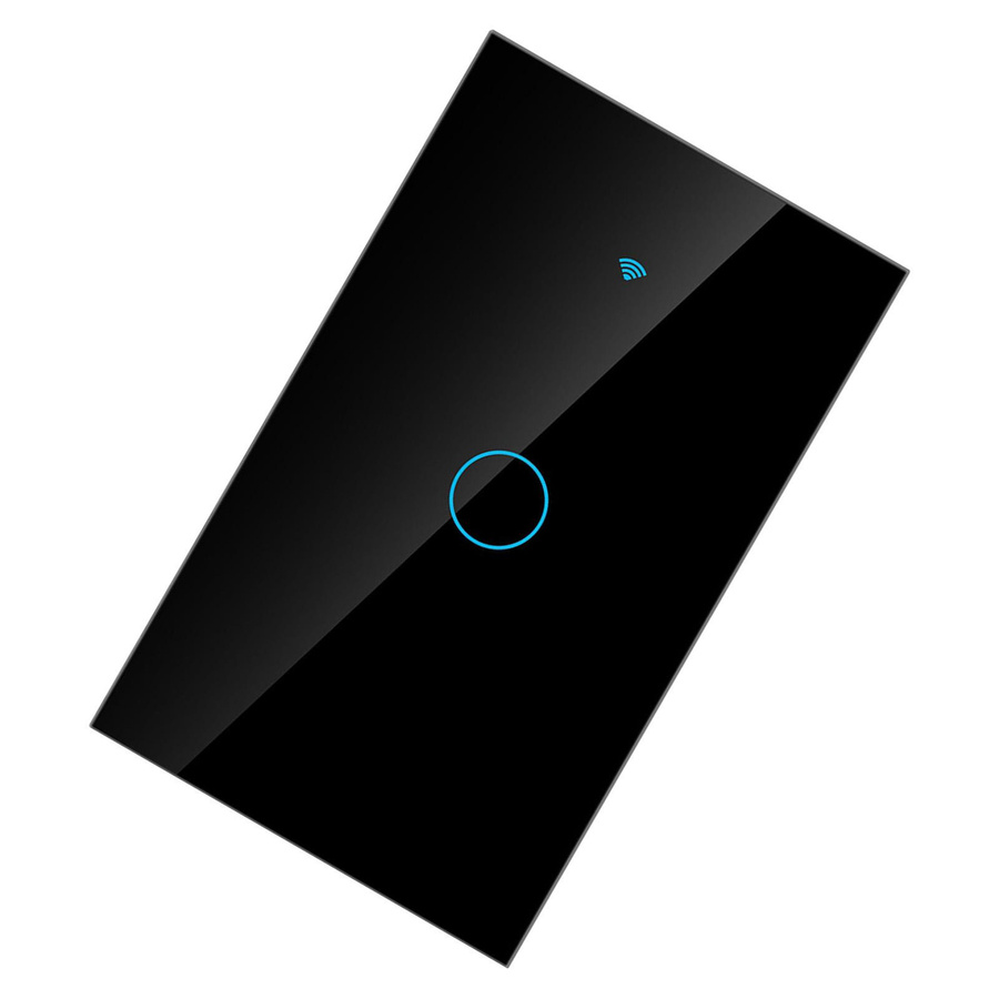 TOMTOP JMS WLAN Touchscreen Schalter Einzelkreis für Google Home und Siri, Schwarz - Bild 3