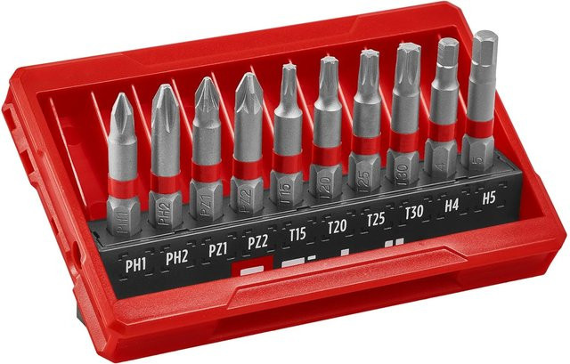 Einhell Bit-Set 10-teilig in der Taschenbox, rot, 50 mm - Bild 1