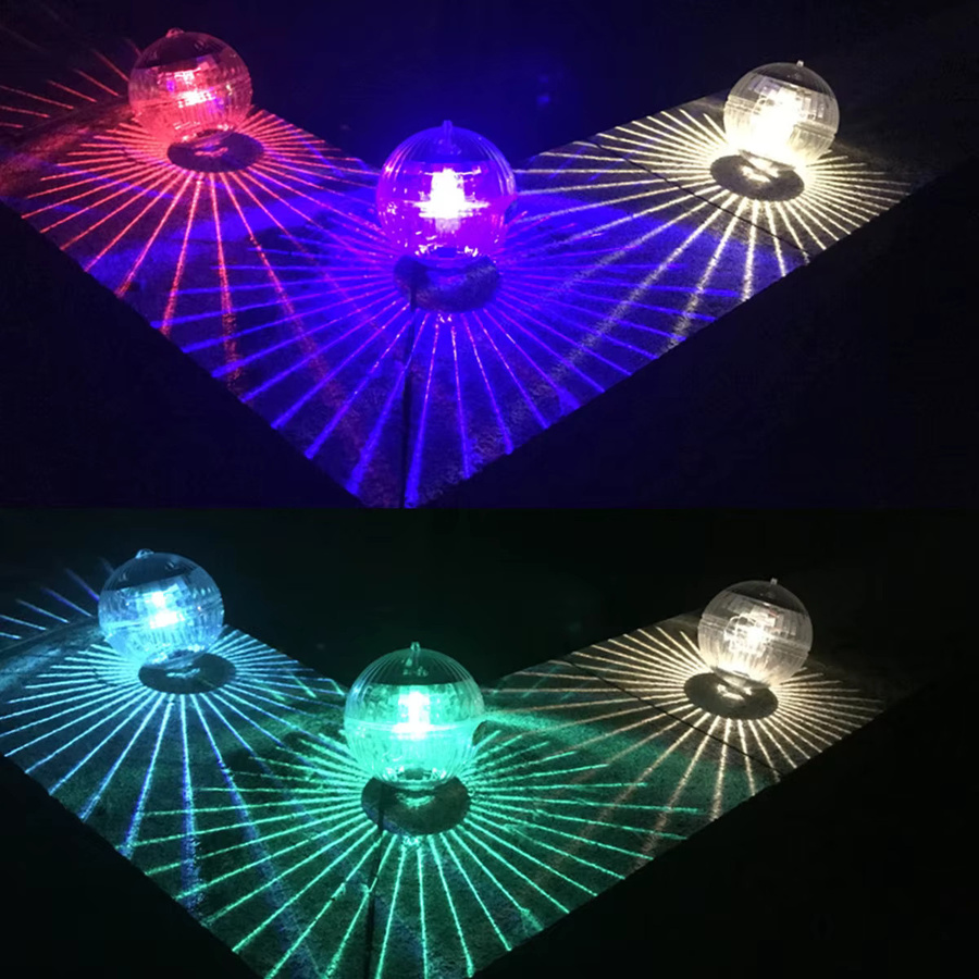 Wasserdichte Solar LED Poolleuchte Multicolor als schwimmende Glow Globe für Garten und Brunnen - Bild 3