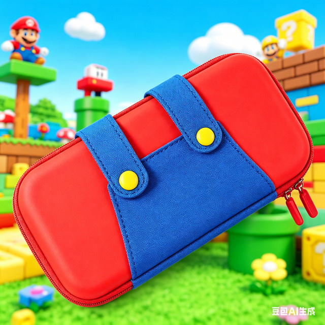 HUASUNWAY Retro-Style Hartschalen-Reisetasche für Nintendo Switch mit Platz für 10 Spielmodule - Bild 1