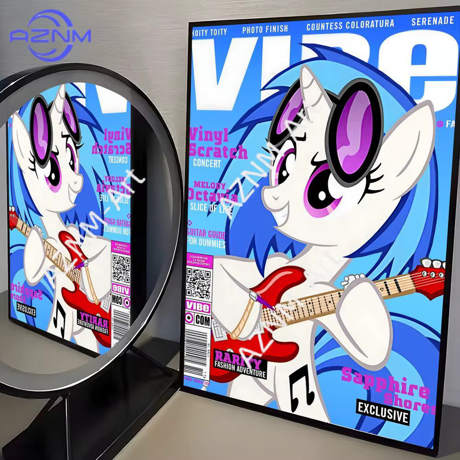 KAYOU My Cartoon P-Pony L-Little Wandtattoo selbstklebend, bunter Wandaufkleber aus Papier für dein Zuhause oder das Büro - Bild 2