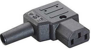 Bachmann Kaltgeräte-Steckverbinder Typ 790 70Grad Schwarz 915.173 - Bild 1