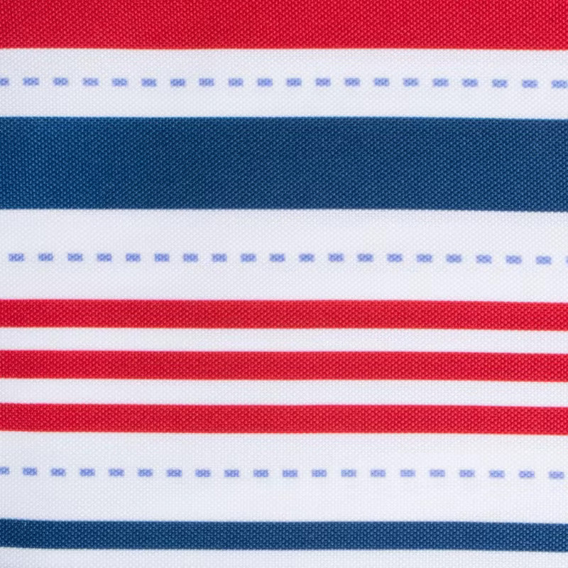 VIKAMA Tischläufer aus Leinen mit rot-weiß-blauen Kontraststreifen, Tischdekoration für den Unabhängigkeitstag, B/H: 90 x 33 cm - Bild 3