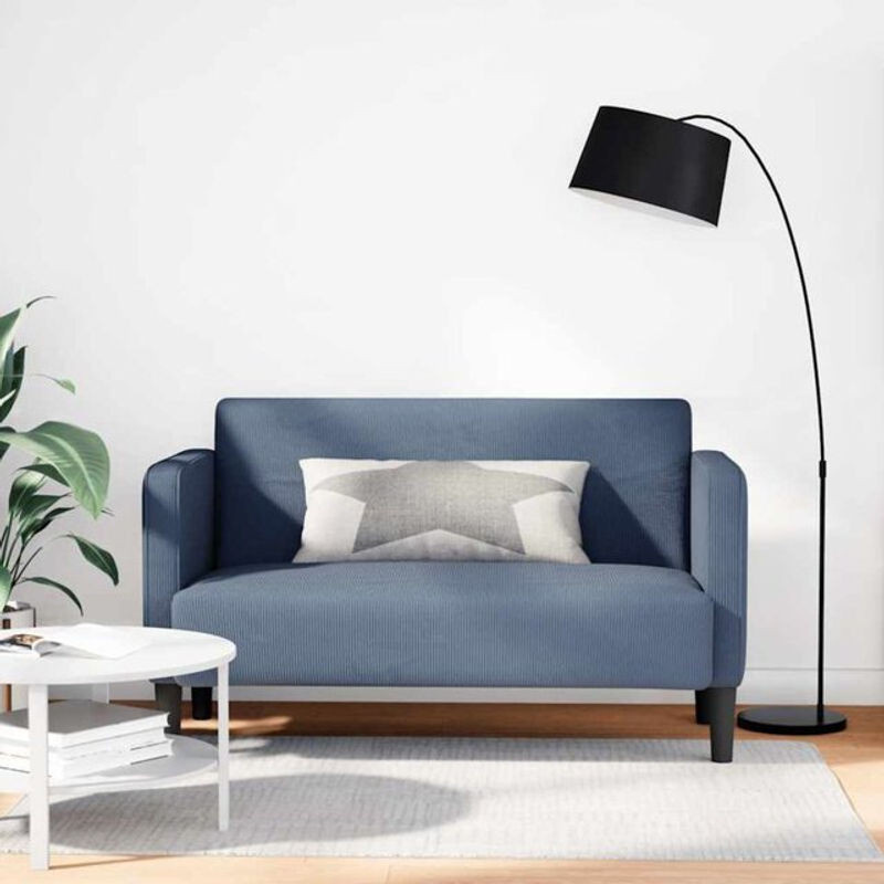 Vidaxl 2-Sitzer-Sofa aus Cordstoff in Blau, Modernes Design, Breite: 109 cm - Bild 1