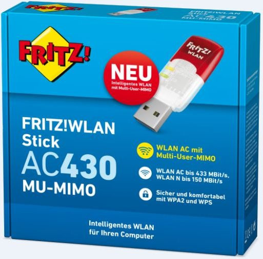 AVM FRITZ!WLAN Stick AC 430 MU-MIMO Dual-Band WLAN-Adapter USB-A - Bild 3