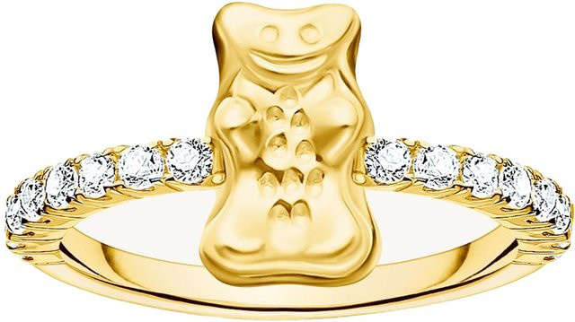 Thomas Sabo Ring, Haribo Goldbär, Steine, vergoldet, Damen - Bild 1