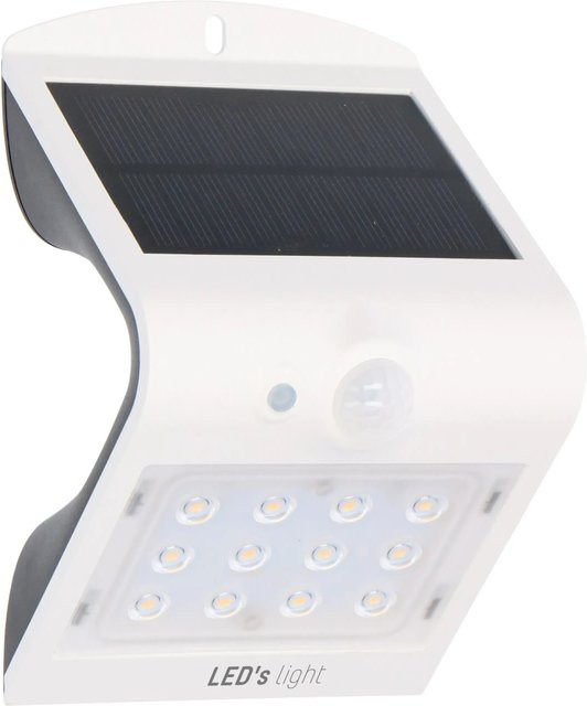 LED's Work Solar-Außenleuchte Flutlicht in Weiß mit Bewegungssensor und Dämmerungssensor, 1,5 W, 3.000 K Warmweiß, IP65 - Bild 1