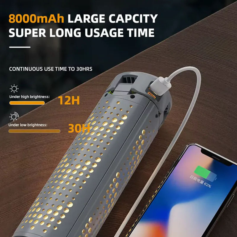 BALDR Teleskopische Campinglampe Grau, wiederaufladbare Outdoor-Laterne mit dimmbarer Touch-Steuerung und Notlichtfunktion - Bild 6