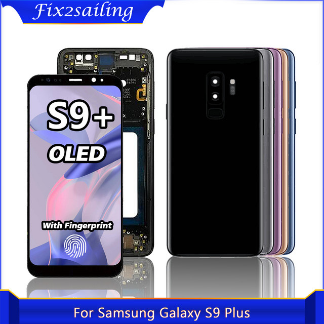 Samsung Galaxy S9 Plus Ersatz-LCD-Display mit OLED-Qualität und Touchscreen-Digitizer inklusive Rahmen und Rückabdeckung in Schwarz - Bild 1