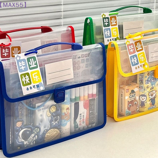 MAX-55 A4 Dokumententasche aus Kunststoff mit Druckknopf als Aktenorganisator und Aufbewahrungstasche für Schulbedarf - Bild 1