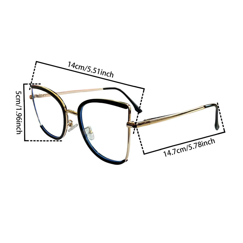 Kammpt Korrektionsbrille, Semi-Metal-Design, blaues Licht blockierend, Damen - Bild 3