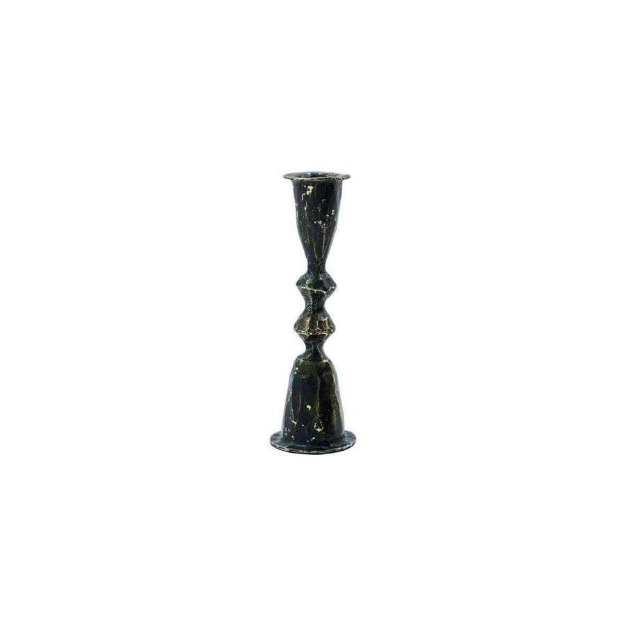 House Doctor Kerzenhalter Mero aus Eisen in Schwarz im Vintage-Look, Höhe: 16 cm - Bild 1