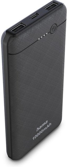 Hama Power Pack 10000mAh mit 1 x USB-C und 2 x USB-A in Schwarz - Bild 1