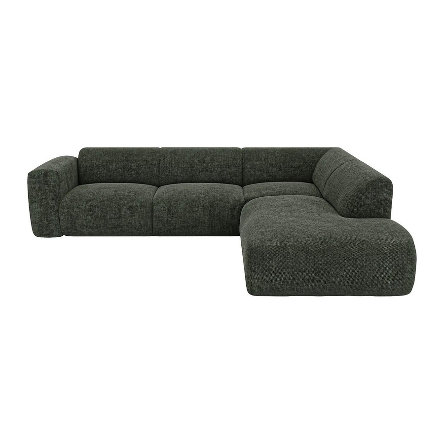Maison Céphy Sofa Pogni in Grün mit meliertem Stoff, L-Form, Breite: 269 cm - Bild 2