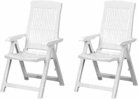 PROGARDEN Gartenmöbelset Tampa aus Kunststoff, 2-teilig, Weiss - Bild 1