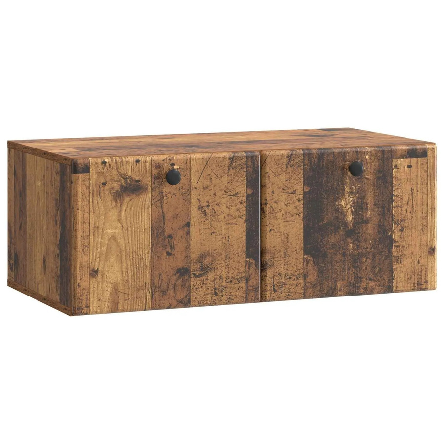 vidaXL Wandmontierter TV-Schrank aus Altholz in Braun, B/T/H: 78,5 x 41 x 30 cm - Bild 2