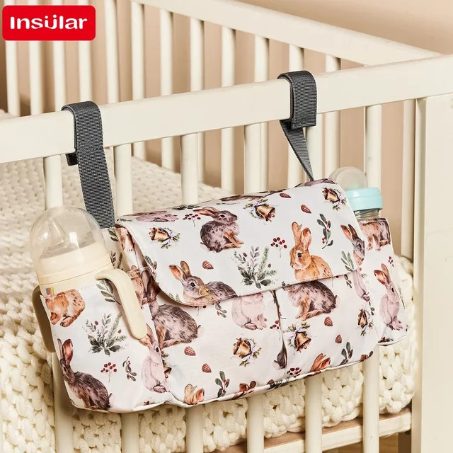 Wasserdichte Cartoon Windeltasche als Kinderwagen Organizer und Zubehör für Buggys in Multicolor - Bild 1