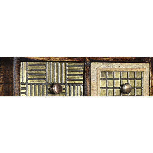 INTERIA Home & Living Kommode KALAY aus Akazie und Mango in Mehrfarbig/Dunkelbraun, B/T/H: 110 x 35 x 35 cm - Bild 3