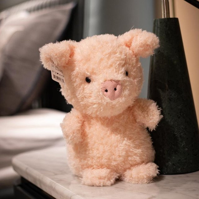 Bai Fen Bai Lockige Schweine, Plüschtiere, 20cm, Rosa / Pink - Bild 1
