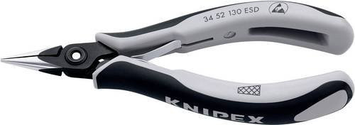 Knipex ESD Flachrundzange in Schwarz-Grau aus Chrom-Vanadium-Stahl, Länge: 130 mm - Bild 1