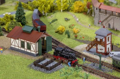 Faller 222108 N Nebenbahnlokschuppen mit Blockstelle - Bild 1