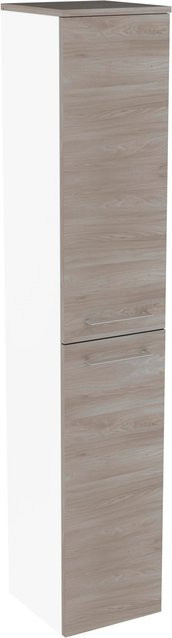 Fackelmann Bad-Hochschrank Lima in Braun mit Soft-Close-Türen, B/T/H: 30,5 x 32,0 x 160,5 cm - Bild 1