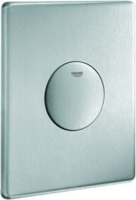 Grohe Abdeckplatte Skate Dual Flush für senkrechte Montage in Edelstahl Silber gebürstet - Bild 1